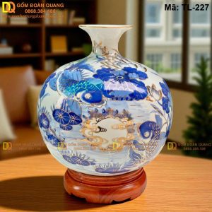Bình tài lộc Liên Niên Hữu Dư - Đời Đời No Ấm cao 33cm mã TL-227