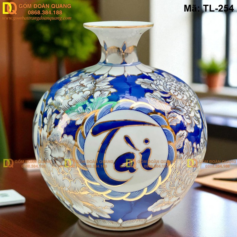 Bình tài lộc với 4 chữ Phát Tài Phát Lộc mã TL-254 – Ảnh 2