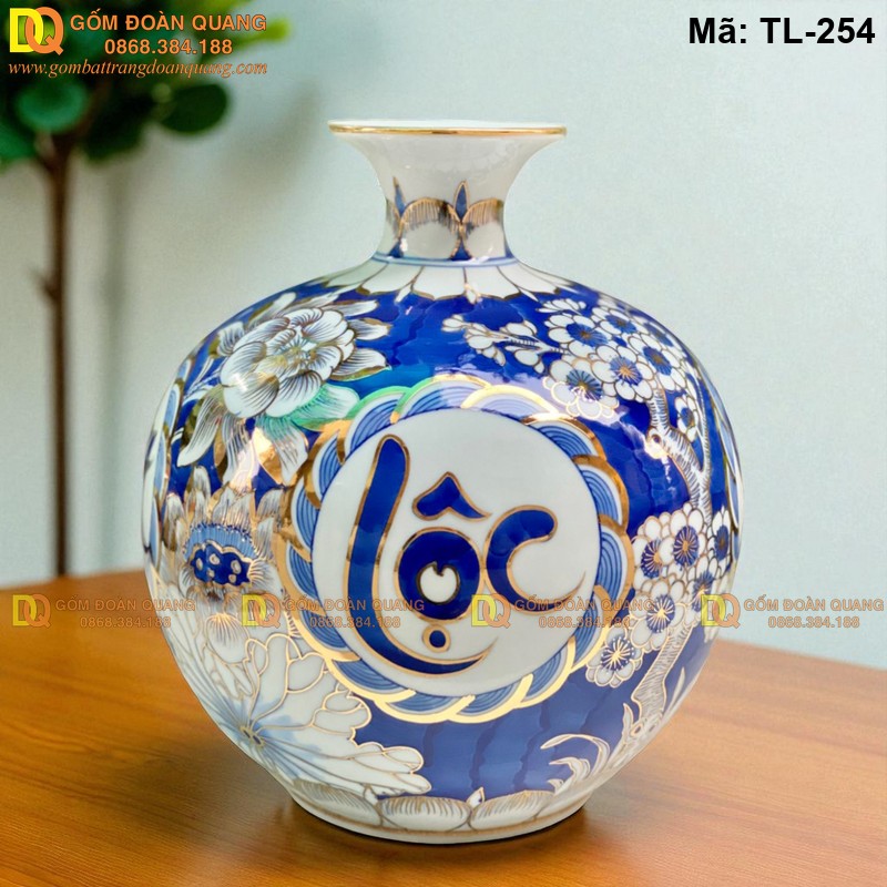 Bình tài lộc với 4 chữ Phát Tài Phát Lộc mã TL-254 – Ảnh 3