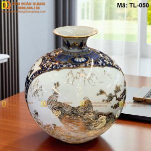 Bình tỏi hút lộc gốm sứ Bát Tràng mã TL-050