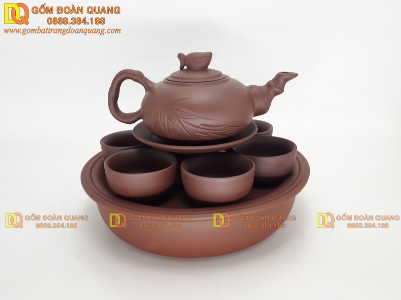 Bộ ấm chén tử sa cho người mệnh Bạch Lạp Kim