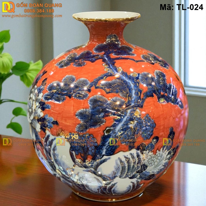 Bộ bình hút tài lộc vẽ vàng đẹp mã TL-024 – Ảnh 2