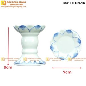 Chân nến giá rẻ vẽ sen mã DTCN-16