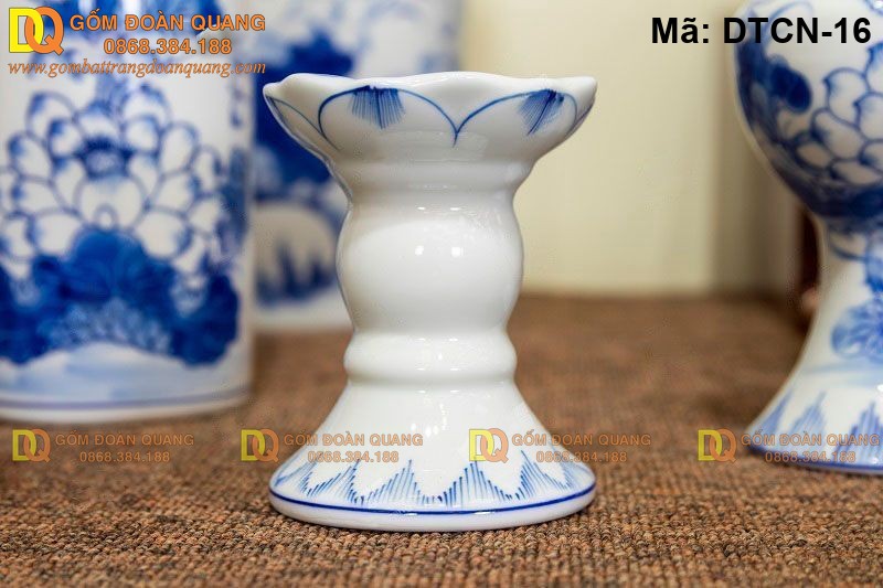 Chân nến giá rẻ vẽ sen mã DTCN-16 – Ảnh 2