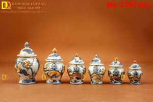 Chóe nước trên bàn thờ đắp nổi Rồng mã CTNT-R01