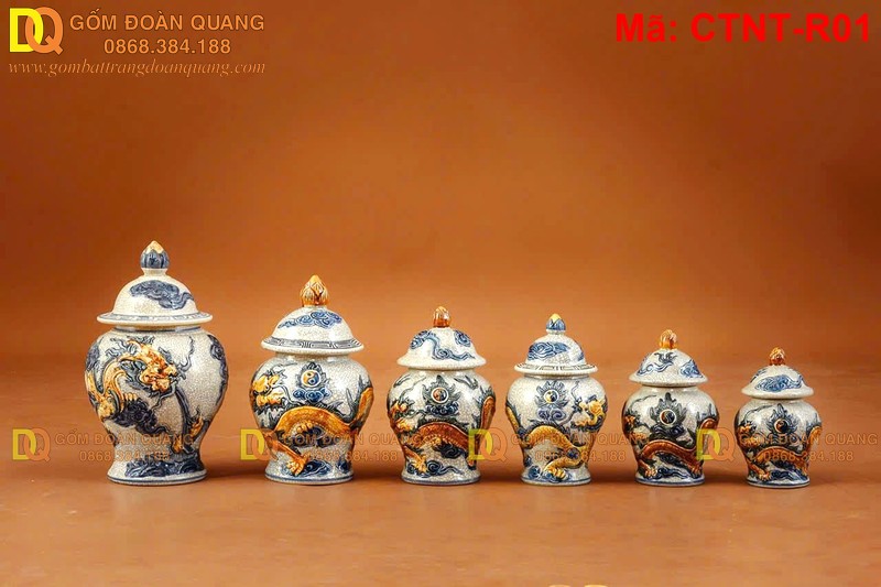 Chóe nước trên bàn thờ đắp nổi Rồng mã CTNT-R01