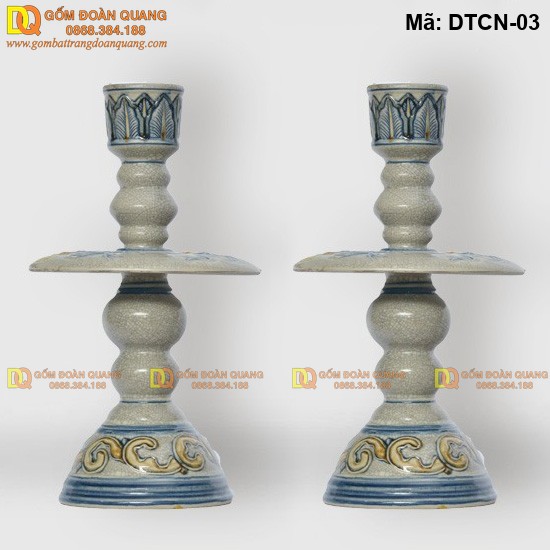 Đế nến bàn thờ loại đẹp mã DTCN-03