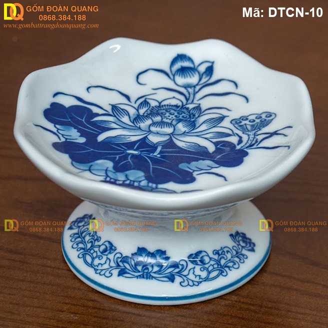Đế nến thờ men lam Bát Tràng mã DTCN-10 – Ảnh 2