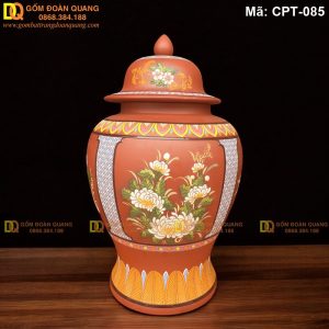 Chóe gốm sứ Men màu Đỏ Gốm cảnh Tứ cảnh mã CPT-085