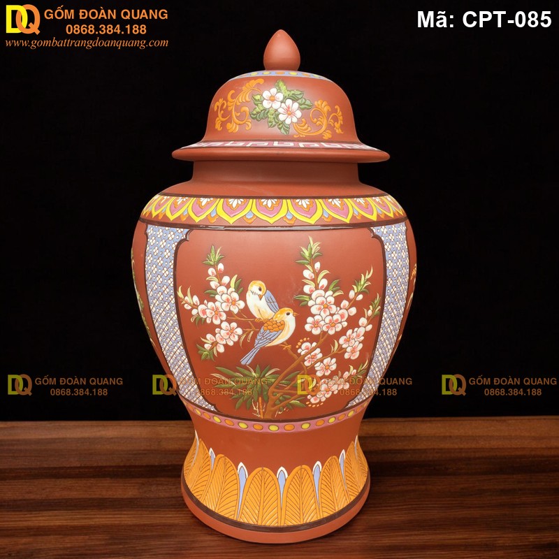Chóe gốm sứ Men màu Đỏ Gốm cảnh Tứ cảnh mã CPT-085 – Ảnh 3