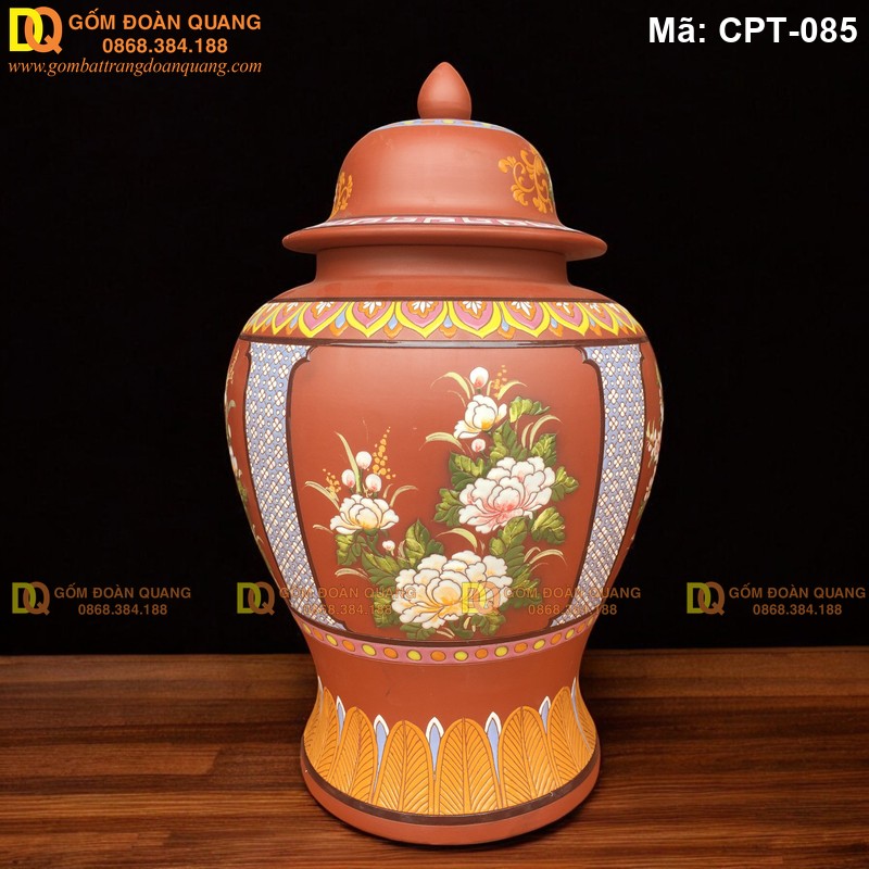 Chóe gốm sứ Men màu Đỏ Gốm cảnh Tứ cảnh mã CPT-085 – Ảnh 4