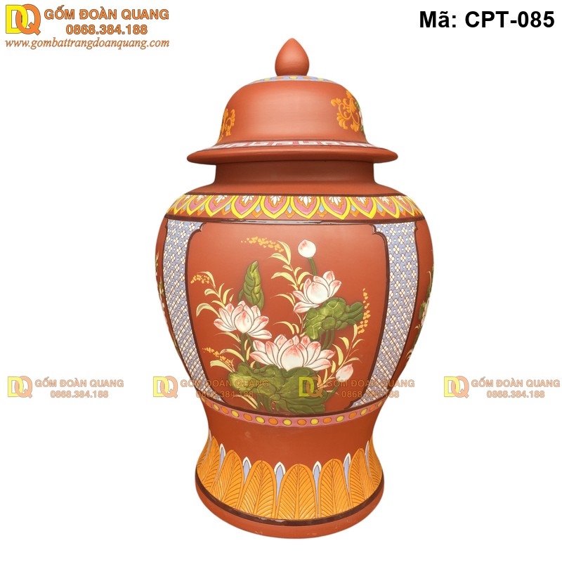 Chóe gốm sứ Men màu Đỏ Gốm cảnh Tứ cảnh mã CPT-085 – Ảnh 5