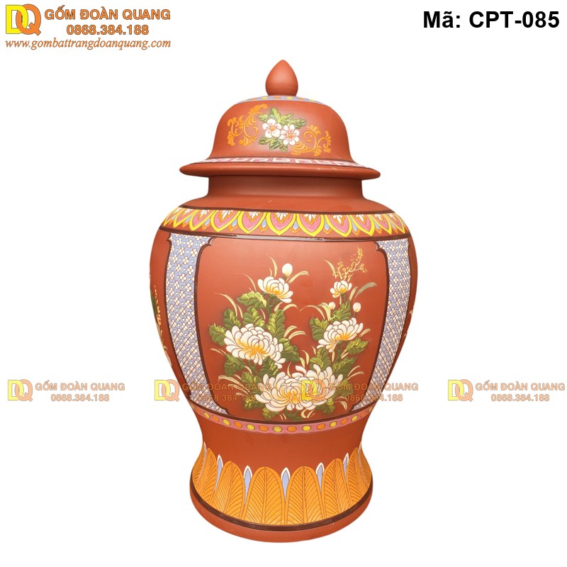 Chóe gốm sứ Men màu Đỏ Gốm cảnh Tứ cảnh mã CPT-085 – Ảnh 6