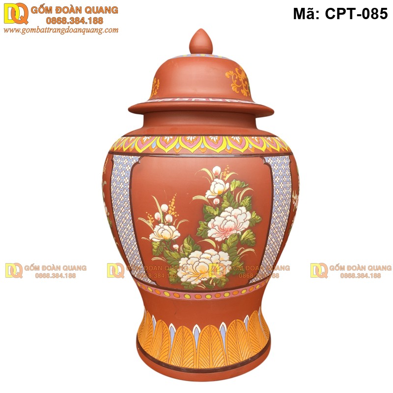 Chóe gốm sứ Men màu Đỏ Gốm cảnh Tứ cảnh mã CPT-085 – Ảnh 7
