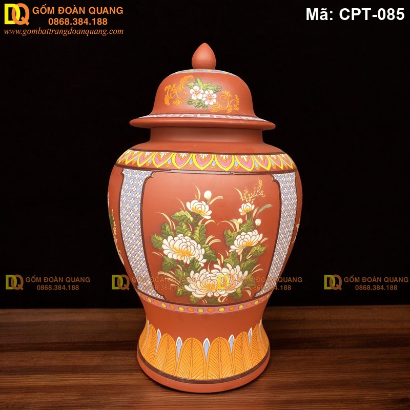 Chóe gốm sứ Men màu Đỏ Gốm cảnh Tứ cảnh mã CPT-085