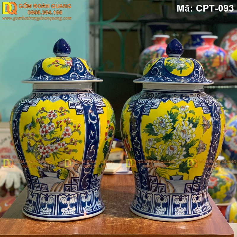 Chóe phong thủy Bát Tràng Men màu vàng cảnh Tứ cảnh mã CPT-093 – Ảnh 2