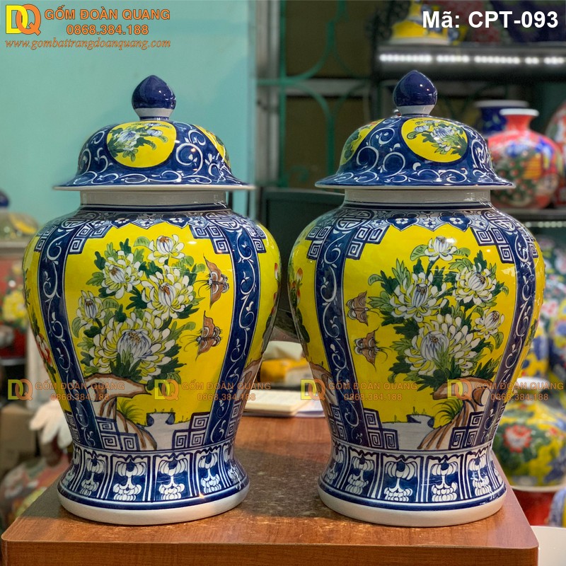 Chóe phong thủy Bát Tràng Men màu vàng cảnh Tứ cảnh mã CPT-093 – Ảnh 3