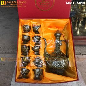 Bình rót rượu đẹp dáng cổ kèm hộp quà tặng mã BR-018