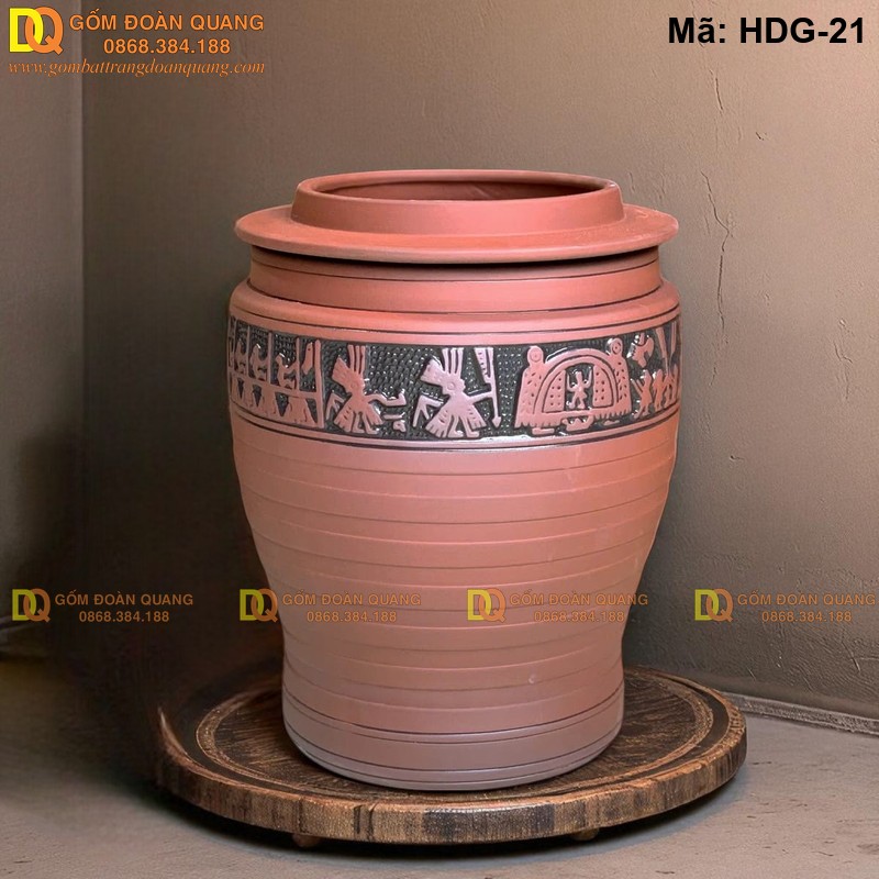 Chum gạo bằng gốm sành, bảo quản gạo khô ráo lâu dài mã HDG-21 - Ảnh 5