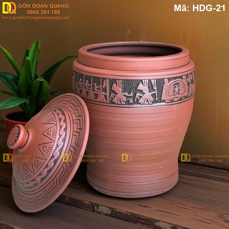 Chum gạo bằng gốm sành, bảo quản gạo khô ráo lâu dài mã HDG-21 - Ảnh 6