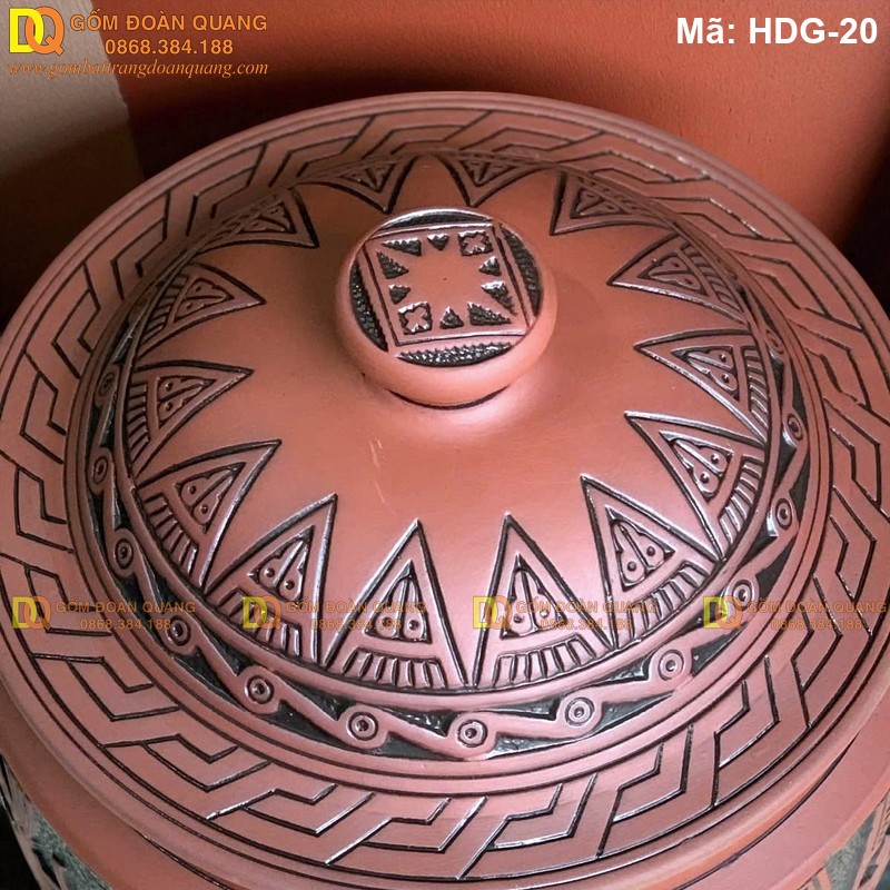 Lu gốm sành đựng gạo, dung tích lớn cho gia đình đông người mã HDG-20 - Ảnh 4